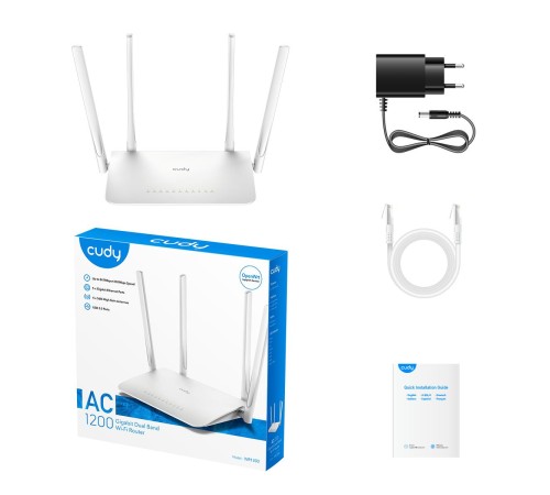Маршрутизатор/ AC1200 Gigabit Dual Band Wi-Fi Mesh Router, Chipset MediaTek, 5 x10/100/1000Mbps RJ45 Ports, 4 x 5dBi fixed antennas, WiFi router/AP/ Repeater/WISP Mode, 802.11ac/a/b/g/n, 867Mbps at 5GHz + 300Mbps at 2.4GHz, Zerotier/Wireguard/OpenVPN/IPS Маршрутизатор/ AC1200 Gigabit Dual Band Wi-Fi Mesh Router, Chipset MediaTek, 5 x10/100/1000Mbps RJ45 Ports, 4 x 5dBi fixed antennas, WiFi router/AP/ Repeater/WISP Mode, 802.11ac/a/b/g/n, 867Mbps at 5GHz + 300Mbps at 2.4GHz, Zerotier/Wireguard/OpenVPN/IPS