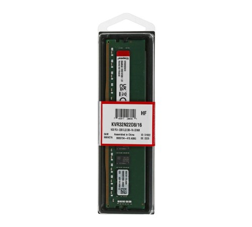 Память оперативная/ Kingston 16GB 3200MHz DDR4 DIMM Non-ECC CL22 2Rx8 (Select Regions ONLY)