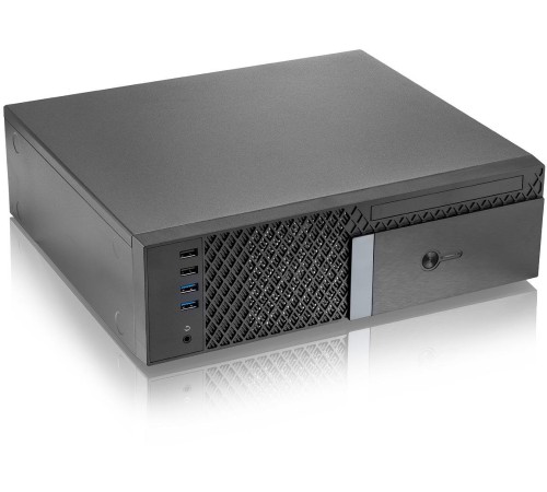 Корпус с блоком питания 300Вт./ Case Foxline FL-1001 mATX case, black, w/PSU TFX 300W, w/2xUSB2.0+2xUSB3.0, w/1xcombo audio, w/pwr cord, w/ 8cm FAN