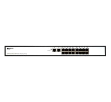 Коммутатор/ Unmanaged Switch 16x100Base-TX PoE, 2x1000Base-T, PoE Budget 190W, Long-range PoE up to 250m, 19" w/brackets
