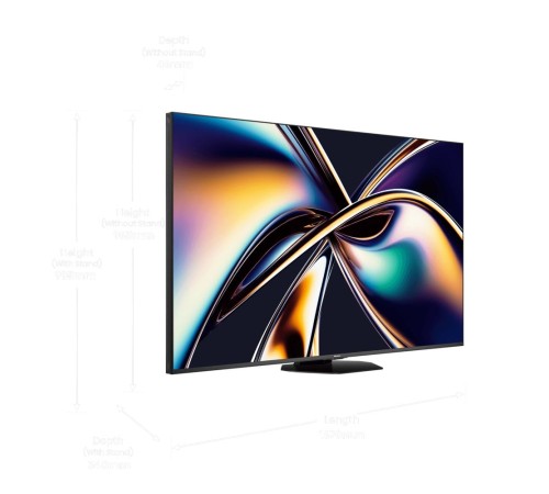 Телевизор Mini LED 75'' Hisense/ 75", Ultra HD, Mini LED, Local Dimming Zones 2880, 48-165Hz, Smart TV (ОС VIDAA U9), Wi-Fi 6E, DVB-T2/T/C/S2/S, HDR 10+, Dolby Vision, Dolby Atmos, Bluetooth, FreeSync Premium Pro, 4.1.2 ch 2*15W(Main)+2*10W(Side)+20W