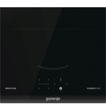 Встраиваемая варочная панель GORENJE/ Встраиваемая варочная панель GORENJE, индукционная, без рамки, сенсорное управление, 2 конфорки, таймер, блокировка от детей, PowerBoost, цвет черный