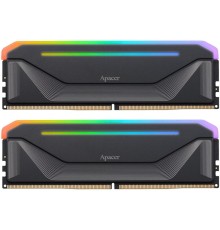 Оперативная память Apacer  DDR5  32GB  5200MHz DIMM NOX RGB Black Gaming Memory (PC5-41600) CL40 1.25V Kit (2x16GB) (Retail) 2048*8 Heat Sink (Retail) 3 years (AH5U32G52C522NBAA-2)