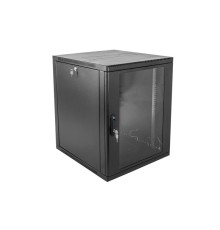 Шкаф ЦМО Шкаф телекоммуникационный настенный сварной 12U (600  350) съёмные стенки, дверь стекло, чёрный
