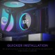 Система жидкостного охлаждения для ПК/ Water Cooling System NZXT Kraken Elite 420 RGB (350W, 420mm, LED temp., Black/ Fans: 3x140mm, 98.61CFM, 34.5dBA, 2000RPM/ Pump height 65mm, 2800RPM, Rad thickness 27mm/ S: 1851, 1700, 1200, 115X, AM5, AM4)