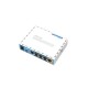 Точка доступа wi-fi MikroTik hAP with 650MHz CPU, 64MB RAM, 5xLAN, built-in 2.4Ghz 802.11b/g/n 2x2 two chain wireless with integrated antennas, USB, RouterOS L4, desktop case, PSU