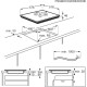 Встраиваемые индукционные панели ELECTROLUX/ Индукционная,  ! 59х52х4,4 см, индукция, черный, сенсорное управление, рама из нержавеющей стали