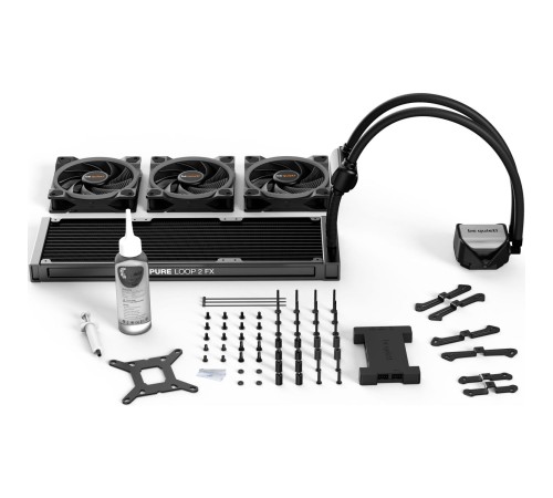 Водяное охлаждение для процессора/ Water Cooling System be quiet! PURE LOOP 2 FX 360mm (290W, 360mm, Black, ARGB/ Fans: 3x120mm, 52.3CFM, 34dBA, 2500RPM/ Pump 5500RPM, Rad thickness 27mm/ S: 1851, 1700, 1200, 20XX, 115X, AM5, AM4) Водяное охлаждение для процессора/ Water Cooling System be quiet! PURE LOOP 2 FX 360mm (290W, 360mm, Black, ARGB/ Fans: 3x120mm, 52.3CFM, 34dBA, 2500RPM/ Pump 5500RPM, Rad thickness 27mm/ S: 1851, 1700, 1200, 20XX, 115X, AM5, AM4)
