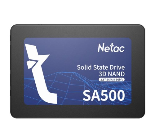 SSD накопитель Netac SSD SA500 480GB 2.5 SATAIII 3D NAND, R/W up to 520/450MB/s, TBW 240TB, 3y wty SSD накопитель Netac SSD SA500 480GB 2.5 SATAIII 3D NAND, R/W up to 520/450MB/s, TBW 240TB, 3y wty
