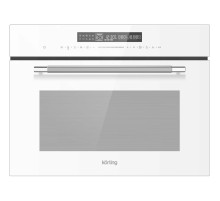 Встраиваемый духовой шкаф Korting/ Компактный духовой шкаф с функцией СВЧ, высота прибора 45 см, электронное сенсорное управление Full TouchControl, LЕD дисплей белого цвета Cold White, 10 режимов нагрева духовки, 4 режима СВЧ, включая 3 кобинированных ре