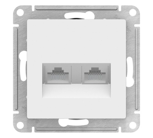 ATLASDESIGN РОЗЕТКА двойная компьютерная RJ45+RJ45, кат.5E, механизм, БЕЛЫЙ ATLASDESIGN РОЗЕТКА двойная компьютерная RJ45+RJ45, кат.5E, механизм, БЕЛЫЙ