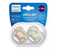 Пустышка ultra air, черепашка/кит, 6-18 мес., 2 шт.