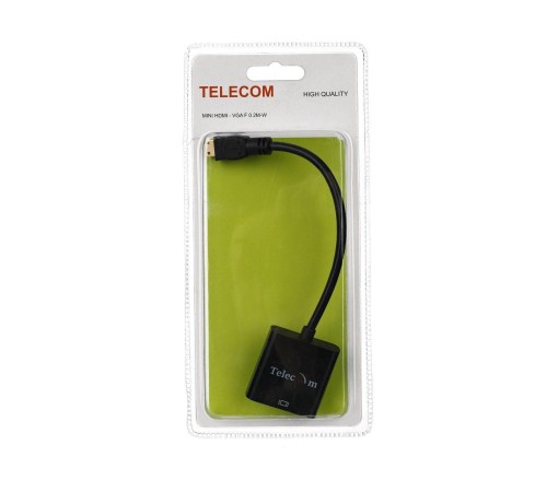 Кабель-переходник/ Кабель-переходник Mini HDMI M => VGA F 0.15m Telecom (TA592) Кабель-переходник/ Кабель-переходник Mini HDMI M => VGA F 0.15m Telecom (TA592)