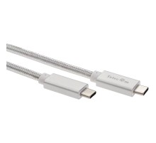 Кабель/ Кабель USB 3.1 Type Cm -- Cm  IC 5А 20Gbs длина 2M, Telecom <TC420S-2M> серебряный