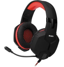 Игровые стереонаушники с микрофоном SVEN AP-G988MV, черный-красный