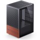 Корпус без блока питания/ Case JONSBO T6, Mini-Tower, 1x140mm, 1xUSB-A 3.0 + 1xUSB-C 3.2, mITX, wood panel + wooden handle Black