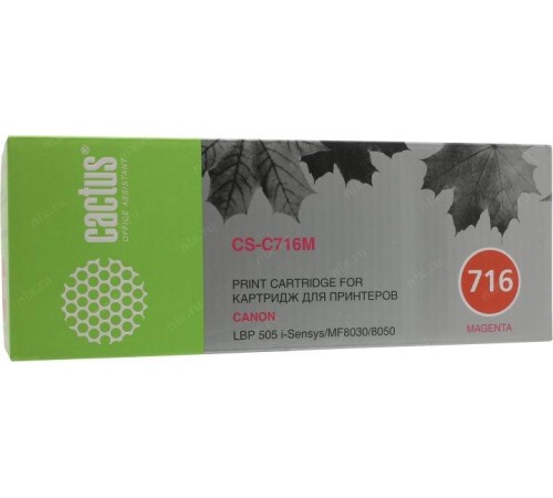 -/ Картридж лазерный Cactus CS-C716M 716 M пурпурный (1500стр.) для Canon i-Sensys MF8030/MF8030cn/MF80