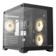 Корпус без блока питания/ Case HSPD F330, Panoramic Mini-tower, Black, TG, 0.5 SPCC, 3x120mm ARGB (FN027) mATX, mITX 160/400/200mm 1x2.5", 2x3.5", 4xPCI 1xUSB-C 3.0, 2xUSB-A1.0 428x280x375mm
