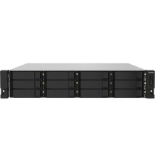 Сетевое хранилище без дисков/ SMB QNAP TS-1232PXU-RP-4G 12-Bay quad-core 64-bit AL324 1.7 GHz rackmount NAS with 250W redundant PSU, 4GB DDR4 UDIMM RAM (max 1x16GB), SATA 6Gb/s, 2x 10GbE SFP+ LAN, 2x2.5 GbE LAN, 1x PCIe Gen2 x2 slot. W/o RAIL-B02