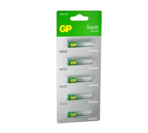 Батарейка Алкалиновые батарейки GP Super Alkaline G-Tech 24А ААA - 1 шт. на отрывных блистерах