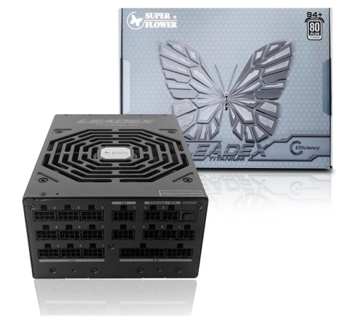 блок питания 1600 Ватт/ Power Supply Super Flower Leadex Titanium, 1600W, ATX, 140mm, 14xSATA, 9xPCI-E(6+2), 5xPCI-E(6), APFC, 80+ Titanium, Full Modular блок питания 1600 Ватт/ Power Supply Super Flower Leadex Titanium, 1600W, ATX, 140mm, 14xSATA, 9xPCI-E(6+2), 5xPCI-E(6), APFC, 80+ Titanium, Full Modular