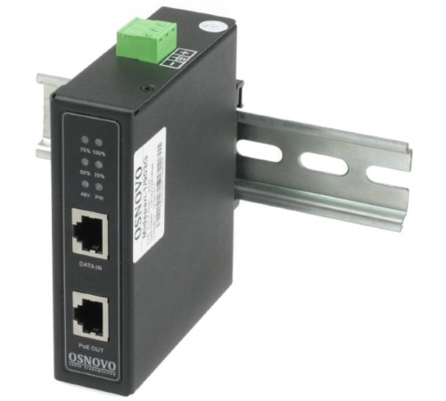 Инжектор/ OSNOVO Промышленный PoE-инжектор Gigabit Ethernet на 90W