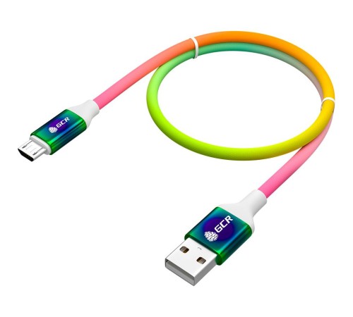 GCR Кабель 1.2m MicroUSB быстрая зарядка, GRADIENT, 28/24 AWG