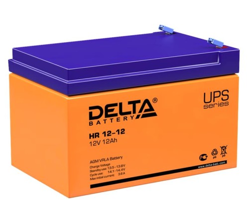 Аккумуляторная батарея Delta Аккумуляторная батарея для ИБП HR 12-12 (12V/12Ah) Аккумуляторная батарея Delta Аккумуляторная батарея для ИБП HR 12-12 (12V/12Ah)
