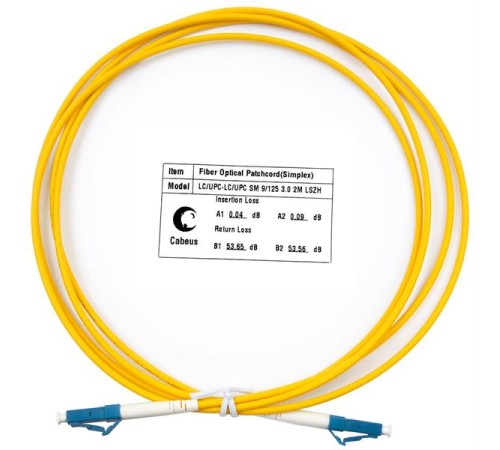Cabeus FOP(s)-9-LC-LC-2m Шнур оптический simplex LC-LC 9/125 sm 2м LSZH Cabeus FOP(s)-9-LC-LC-2m Шнур оптический simplex LC-LC 9/125 sm 2м LSZH