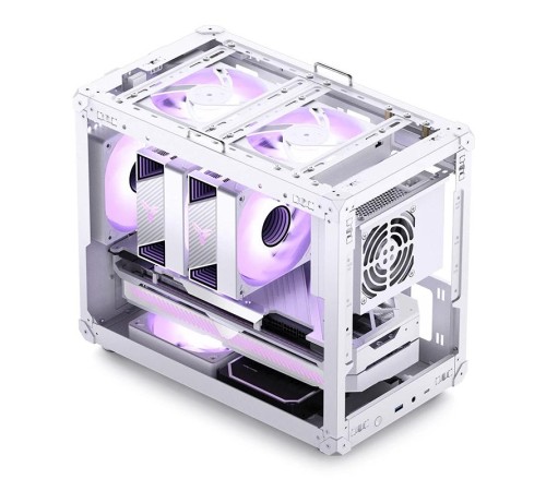 Корпус без блока питания/ Case JONSBO C6 MAX Handle, Mini-Tower, TG, no fan, 1xUSB-A 3.0 + 1xUSB-C 3.1, mATX, mITX White