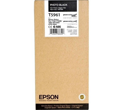 Картридж/ Epson I/C SP 7900 / 9900 : Photo Black 350 ml