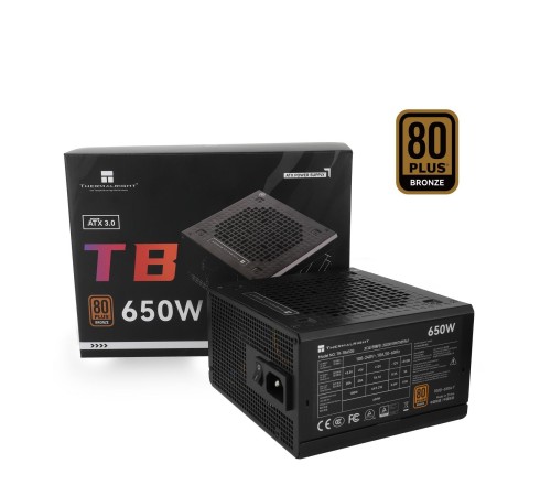 Блок питания 650W/ Power Supply Thermalright, 650W 80+ Bronze (ATX, 3.0, Non-modular, 1x24(20+4)pin 550mm, 1xCPU*2 8(4+4)pin 600+150mm, 1xPCIe*2 8(6+2)pin 500+150mm, 1xSATA*3+MOLEX4pin*1 400+150+150+150mm, 1xSATA*2+MOLEX4pin*2 400+150+150+150mm, Active, 1