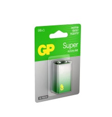 Батарейки Алкалиновая батарейка GP Super Alkaline G-Tech 9V Крона - 1 шт. на блистере (1 шт.)
