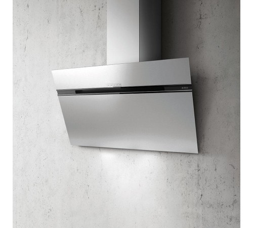 Вытяжки ELICA/ Декоративный дизайн, наклонная, 90 см, сенсорное управление, 1200 куб. м. , Back Aspiration, нержавеющая сталь