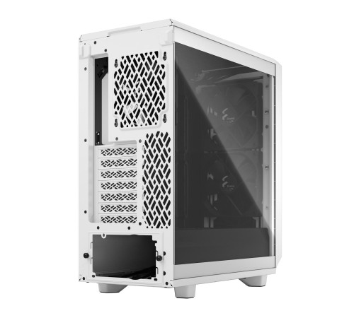 Корпус ПК без блока питания/ Case Fractal Design Meshify 2 Compact TG Clear Tint, Midi-Tower, 2x140mm + 1x120mm, 2xUSB-A 3.2 + 1xUSB 3.2 Type-C ATX, mATX, mITX White