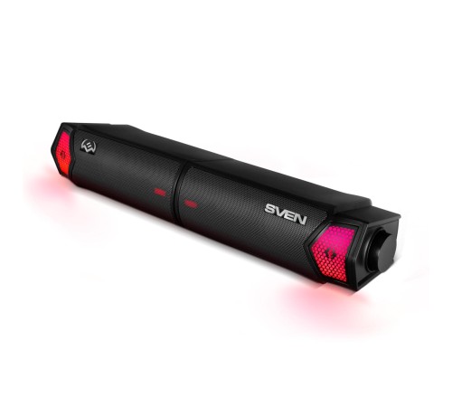 Саундбар мини SVEN SB-G1450, черный (10 Вт, питание USB, Bluetooth, подсветка)