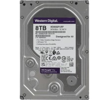 Жесткий диск Western Digital Purple Pro HDD 3.5" SATA 8Тb, 7200 rpm, 256MB buffer (DV&NVR + AI), WD8002PURP, 1 year
