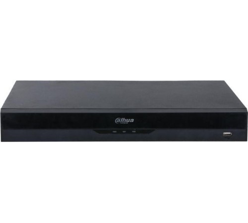 8-канальный IP-видеорегистратор c PoE 4K H.265+ и ИИ , Входящий поток до 384Мбит/с; сжатие: H.265+ H.265 H.264+ H.264 MJPEG; разрешение записи до 32Мп; накопители: 2 SATA III до 16Тбайт; воспроизведение: 8кн@8Mp 2кн@32Мп; видеовыходы: 1 HDMI 1 VGA; cеть: