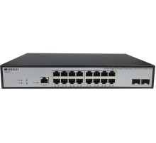 Коммутатор/ Управляемый L3 коммутатор, 16x1000Base-T, 2x10GBase-X SFP+, консольный порт RJ-45, комплект для установки в 19" стойку