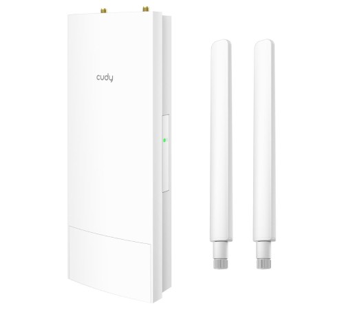 Точка доступа/ AX3000 High Power WiFi 6 Gigabit Outdoor Access Point, 2402Mbps at 5GHz + 574Mbps at 2.4GHz, 1 x Gigabit RJ45, 2 Detachable Antennas, 802.3at/802.3af PoE or 48V passive PoE, IP65 Waterproof, lightning protection, 48V passive PoE adapter inc Точка доступа/ AX3000 High Power WiFi 6 Gigabit Outdoor Access Point, 2402Mbps at 5GHz + 574Mbps at 2.4GHz, 1 x Gigabit RJ45, 2 Detachable Antennas, 802.3at/802.3af PoE or 48V passive PoE, IP65 Waterproof, lightning protection, 48V passive PoE adapter inc