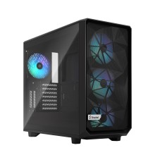 Корпус ПК без блока питания/ Case Fractal Design Meshify 2 RGB TG Light Tint, Midi-Tower, 4x140mm RGB, 2xUSB-A 3.2 + 1xUSB 3.2 Type-C E-ATX, ATX, mATX, mITX Black