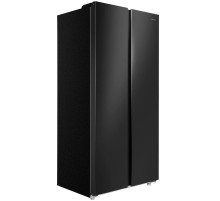 Холодильник/ Холодильник с инвертором MAUNFELD MFF177NFBE, NoFrost, полезный объем 430 л, объем холодильной камеры 263л, объем морозильной камеры 170 л, электронное управление, LED освещение, установка вплотную к стене, морозильная камера сбоку, R600A, ур