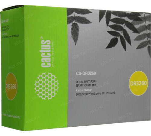 -/ Блок фотобарабана Cactus CS-DR3260 101R00474 черный ч/б:10000стр. для PH 3052/3260 WC 3215/3225 Xero
