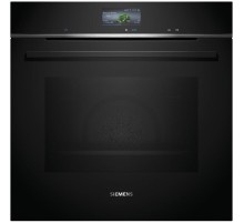Встраиваемый духовой шкаф SIEMENS/ Электрический духовой шкаф с конвекцией, объем 71 л, 13 режимов, очистка пиролитическая + паровая, направляющие проволочные