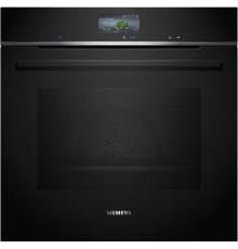 Встраиваемый духовой шкаф SIEMENS/ Электрический духовой шкаф с конвекцией, объем 71 л, 13 режимов, очистка пиролитическая + паровая, направляющие проволочные