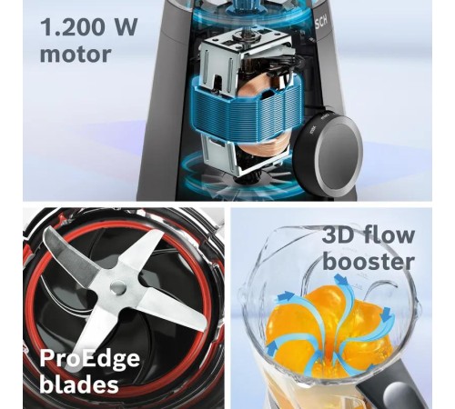 Блендер Bosch/ Блендер Bosch, стационарный, мощность 1200 Вт, поворотный переключатель, импульсный режим, 2 скорости, цвет черный/серебристый Блендер Bosch/ Блендер Bosch, стационарный, мощность 1200 Вт, поворотный переключатель, импульсный режим, 2 скорости, цвет черный/серебристый