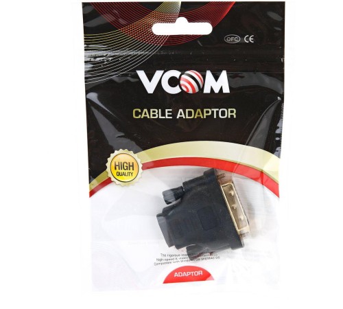 Переходник/ Переходник HDMI 19F <--> DVI-D 25M VCOM <VAD7818> Переходник/ Переходник HDMI 19F <--> DVI-D 25M VCOM <VAD7818>