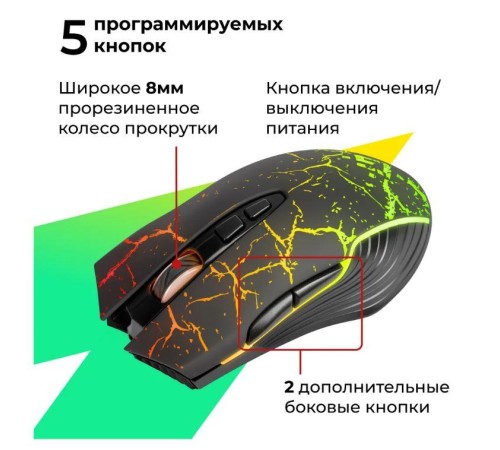 Defender Беспроводная игровая мышь Commander GM-511 Bluetooth,7D,400 mAh,1600dpi