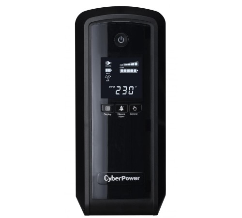 ИБП CyberPower CP900EPFCLCD, Line-Interactive, 900VA/540W, 6 Schuko розеток, USB, RJ11/RJ45, LCD дисплей, Black, 0.33х0.36х0.2м., 8.3кг./ UPS Line-Interactive CyberPower CP900EPFCLCD 900VA/540W USB/RJ11/45 (6 EURO), с чистым синусом при работе от АКБ