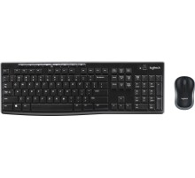 Комплект (клавиатура + мышь)/ Logitech Wireless Desktop MK270 (USB, FM, keyboard:2xAAA, mouse:optical, 1000dpi, 3btn+Roll, 1xAA) Retail